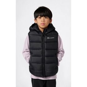 Champion 307223-KK001 Siyah Outdoor Hooded Full Zip Vest Çocuk Yelek
