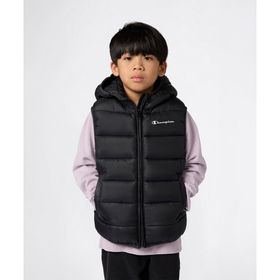 Champion 307223-KK001 Siyah Outdoor Hooded Full Zip Vest Çocuk Yelek