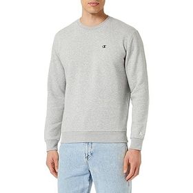 Champion C-Logo Açık Gri Melanj Bisiklet Yaka Erkek Sweatshirt