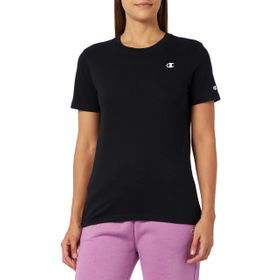 Champion C-Logo Siyah Bisiklet Yaka Kadın Sweatshirt