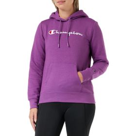 Champion Legacy Büyük Logo Kapüşonlu Mor Kadın Sweatshirt
