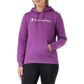 Champion Legacy Büyük Logo Kapüşonlu Mor Kadın Sweatshirt