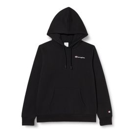 Champion Legacy Yazılı Logo Kapüşonlu Siyah Kadın Sweatshirt