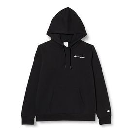 Champion Legacy Yazılı Logo Kapüşonlu Siyah Kadın Sweatshirt