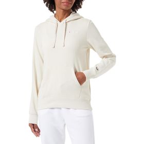 Champion Spring Terry Fildişi Küçük Yazı Logo Kapüşonlu Kadın Sweatshirt