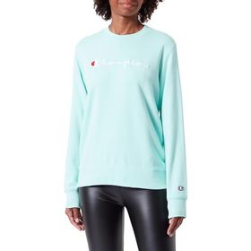 Champion Spring Terry Pastel Mavi Bisiklet Yaka Kadın Sweatshirt