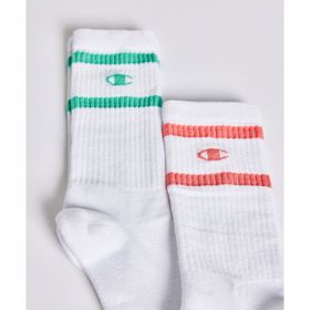 Champion U10073-WW001 Beyaz Icons 2PK Crew Socks Kadın Çorap