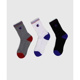 Champion U20013-KK001 Basics 3PK Crew Socks Siyah Unisex Çorap