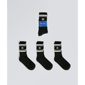 Champion U20081-KK001 Seasonal 3PK Crew Socks Siyah Unisex Çorap