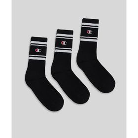 Champion U20081-KK001 Seasonal 3PK Crew Socks Siyah Unisex Çorap