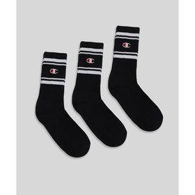 Champion U20081-KK001 Seasonal 3PK Crew Socks Siyah Unisex Çorap