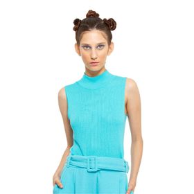 CHAOUICHE CHAZ0124 Nakışlı Mavi Kadın Bluz