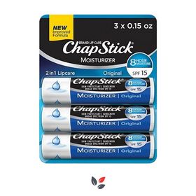 ChapStick Moisturizer Original 3xSPF15 Tube Lip Balm