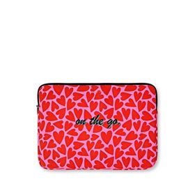 Chapters Pink & Red Hearts On The Go Deri 13""- 14"" Laptop Kılıfı