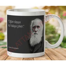 Charles Darwin Mizahi Sözler Baskılı Kupa