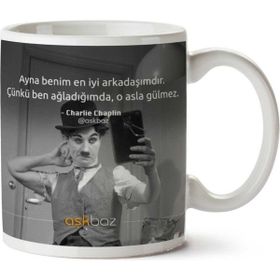 Charlie Chaplin En İyi Arkadaşım Baskılı Kupa