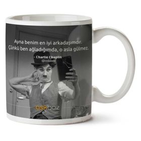 Charlie Chaplin En İyi Arkadaşım Baskılı Kupa