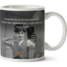 Charlie Chaplin En İyi Arkadaşım Baskılı Kupa