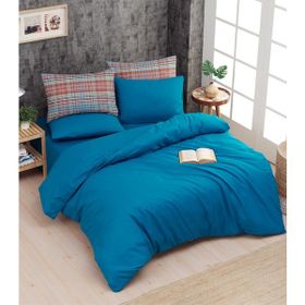 Charlotte Line 200x220 cm Mavi Çift Kişilik Nevresim Takımı