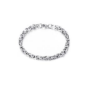 Chavin AZ68-5SLV Kral Model 5 mm Gri Çelik Erkek Bileklik