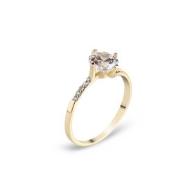 Chavin BR12-13 0.80 Carat Tek Taş Sarı Altın Yüzük