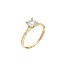 Chavin BR14SR-16 0.80 Carat Tek Taş Sarı Altın Yüzük