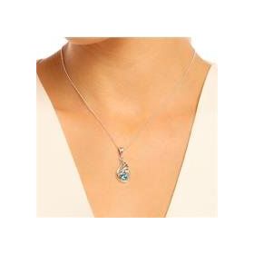 Chavin CC84 Topaz Melek Kanadı 002 crt. Pırlanta Gümüş Kolye