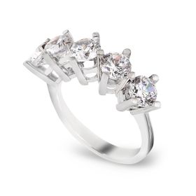 Chavin CS77 2,5 crt. Swarovski Beştaş Gümüş Yüzük ve Küpe