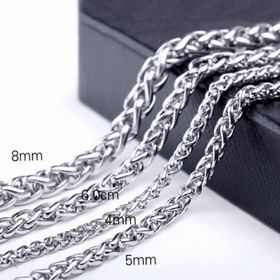 Chavin CY82 Burgu 6 mm Çelik Erkek Bijuteri Kolye