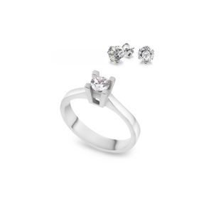Chavin CZ38-10 0.40 Carat Zirkon Tek Taş Kadın Gümüş Yüzük