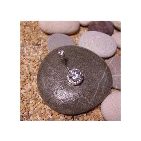 Chavin DA61 Çift Taşlı Komple Taşlı Göbek Piercing