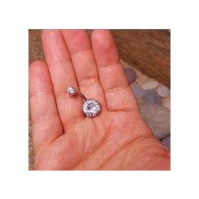 Chavin DA61 Çift Taşlı Komple Taşlı Göbek Piercing