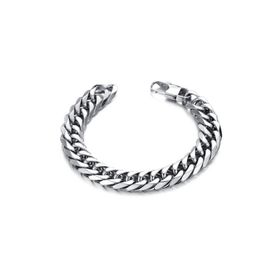 Chavin DG35 8 mm Kalın Gri Çelik Erkek Bileklik