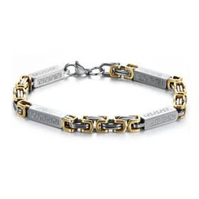Chavin DG99SR 6 mm Kral ve Greek Desen Çelik Erkek Bileklik