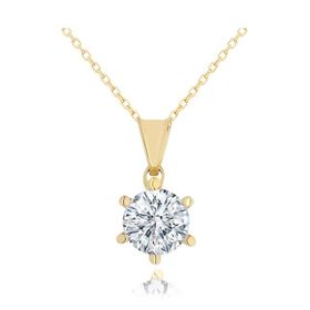 Chavin DH18SR 2 Crt Swarovski Tektaş Gümüş Kolye