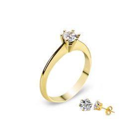 Chavin DN09SR-10 0.45 Carat Zirkon Tek Taş Gümüş Yüzük