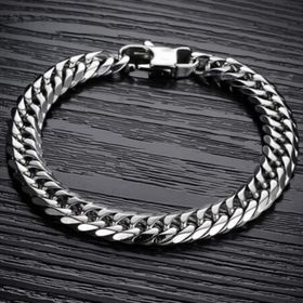 Chavin DN99 12 mm Kalın Gri Çelik Erkek Bileklik