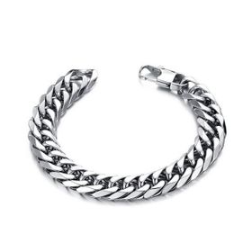 Chavin DN99 12 mm Kalın Gri Çelik Erkek Bileklik
