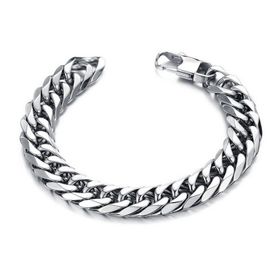 Chavin DN99 12 mm Kalın Gri Çelik Erkek Bileklik