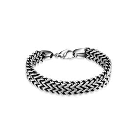 Chavin DN99 12 mm Kalın Gri Çelik Erkek Bileklik