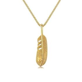 Chavin DP86SR Gold Şans Tüyü Kartal Tüy Figürlü Çelik Erkek Kolye
