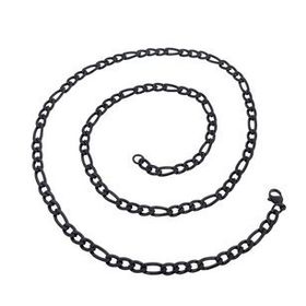 Chavin DP90-5 Figaro Yassı 5 mm 60 cm Siyah Çelik Erkek Zincir