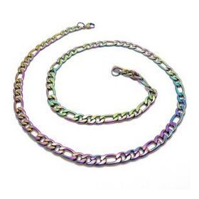 Chavin DP90ML-7 Figaro 7 mm 61 cm Multicolor Çelik Erkek Zincir