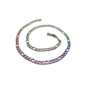 Chavin DP90ML-7 Figaro 7 mm 61 cm Multicolor Çelik Erkek Zincir