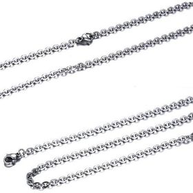 Chavin DR38-4 4 mm Gri Uzun 75 cm Çelik Erkek Zincir
