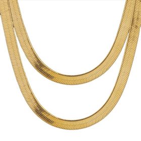 Chavin DR64-65 7 mm 65 cm Sarı Yılan Örme Kadın Zincir Kolye