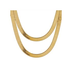 Chavin DR64-65 7 mm 65 cm Sarı Yılan Örme Kadın Zincir Kolye
