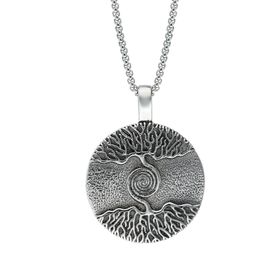Chavin DS72 Viking Etnik Vintage Tılsım Hayat Ağacı Çelik Kolye
