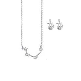 Chavin DT24X Zirkon Taşlı Kova Burç Kolye Küpe Seti
