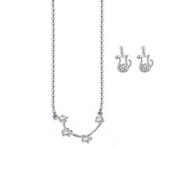 Chavin DT24X Zirkon Taşlı Kova Burç Kolye Küpe Seti